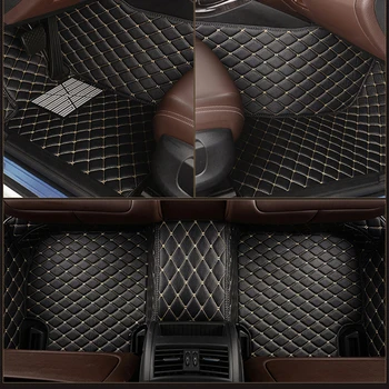 Læder Brugerdefinerede bil gulvmåtte for FORD C-MAX fusion Mondeo Taurus Område ger Galaxy Kuga Mustang GT tæppe bil tilbehør