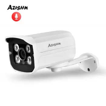 AZISHN IP-Kamera 2592x1944P Sort Lys 5MP Udendørs Audio Kamera 0.0001 Lux Ultra Lav Belysning 3MP 2MP e-Mail-Alarm Xmeye