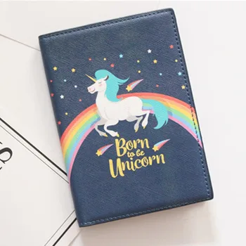 16 Forskellige Nye Stil Unicorn Pas Dække Unisex PU Læder kreditkortholderen Mode dyreprint Passport indehaveren Unicorn