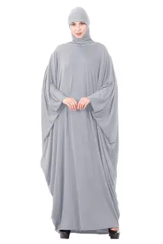 Ramadan Abaya Muslimske Kvinder Hooded Maxi Kjole Islam Hijab Bøn Fuld Dækning Robe Kaftan Jilbab Arabisk Tøj Gudstjeneste