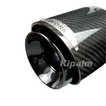 Sort Rør Blank Carbon Fiber Udstødning Tip Lyddæmper Tips Passer til Mini Cooper R55 R56 R57 R58 R59 R60 R61 F54 F55 F56 F57 F60