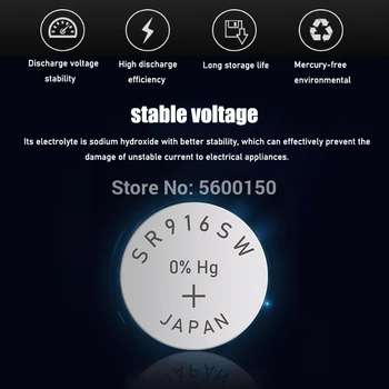 2STK Oprindelige SEIZAIKEN 1.55 V SR916SW Sølv Oxid Ur Batteri 373 D373 SR68 V373 Knap Batterier Fremstillet i Japan