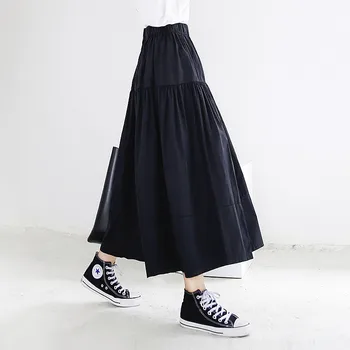 Bomuld Autunm mærke maxi nederdele,mode afslappet Korea streetwear nederdele,muslimske Foråret lange nederdele plus størrelse 5xl 6xl 7xl 18731