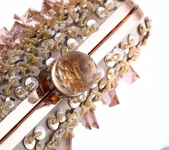 2020 håndlavede perler aften kobling luksus bling kvast banket tasker bryllup kobling pung til damer pailletter skulder tasker MN1466