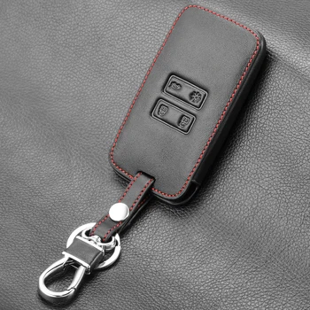 Ægte Læder Bil nøglekort Dække Sagen egnet til Renault Koleos Kadjar Nøglering Tegnebog Protector Indehaver