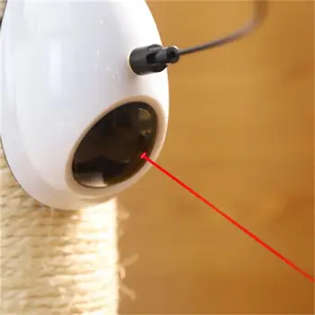 Pet Toy Mus-Laser-Toy Dobbelt-Effekt Electric Cat Toy Fjer Roterende Hjul, Sjove Kat Stick Cat Toy Elektriske Funny Cat Toy