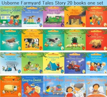 Tilfældige vælge 10stk/set 15x15cm Usborne Bedste Billede, Bøger, Børn, Baby berømte Historie engelsk Gårdspladsen Tales-Serien Farm story