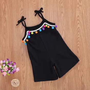 2020 Baby Pige Camisole Buksedragt Simpel Solid Farve Cool Søde Sommer Barn Farverige Kvaster Bolde, Tøj