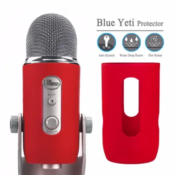 Protector giver til Blue Yeti mikrofon dække Blød silikone cover beskytter for Blue Yeti mikrofon gave svamp forrude
