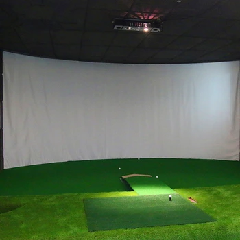 300cm x 200cm Golf Simulator Skærm Indendørs Træning Indvirkning lærred Hvid Klud Til Golf Motion Golf Mål F