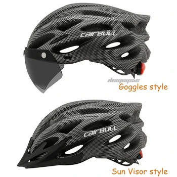 Cairbull Ultralet Cykling Hjelm med Aftagelig Visir Beskyttelsesbriller Cykel Ruller Ridning Hjelme Motorcykel Beskyttende Cykel Hjelm