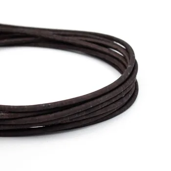 10Meter portugisiske naturkork 5 mm, mørk brun runde kork snor reb engros smykker leverancer /Resultater COR-175-10