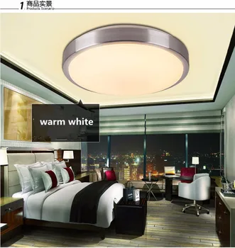 Loftsbelysning LED-lampe Diameter 21/26cm Acryli panel Aluminium ramme kanten indendørs belysning Soveværelse, stue køkken LED lys 12W