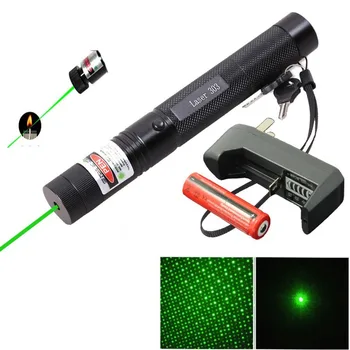 Kraftig Laser Pointer Pen Syn Laser 50MW High Power Grøn Blå Rød Jagt Laser Enhed Redskab til Overlevelse førstehjælp Stråle Lys