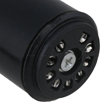 Yibuy 2.7x2.27cm Sort Bakelit Vacuum Tube Socket Saver Base For 9 Pin Rør Testere Passer 12AX7 osv Forstærker Dele Pack 4 18919