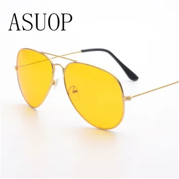ASUOP Nye Pilot Night Vision Gule Mænds Solbriller Mode Brand Design Kvinders UV400 Briller Klassisk, Kørsel Solbriller