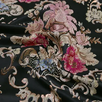 Vinteren brocade jacquard stof i høj kvalitet, tyk polyester stof til kvinde, er kjole frakke DIY sy patchwork tissus en meter