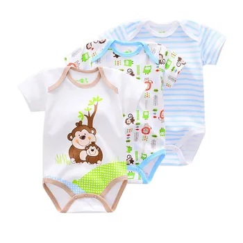 Sommeren Baby Boy ' s Bodyer One-Stykker nyfødte spædbarn Bodysuit bomuld baby pige tøj krop passer Samlede Jumpsuits 3 Stykker/masse