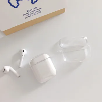 Gennemsigtig Trådløse Hovedtelefoner Opladning Cover Taske til Apple AirPods 1 2 Pro Tilfælde Svært PC ' en Bluetooth-Box Headset Klart, Beskyttende