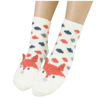 MIARHB 1 Par Kvinder Sokker af Bomuld Harajuku Blød Komfort Varme Sokker Vinter Joker skarpetki Søde Sok Coral velvet boot socks
