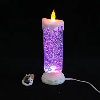 Farve Skiftende LED-Vand, Lys Genopladelige LED Glitter Lys LED Stearinlys Farve Vand Skiftende I4S6