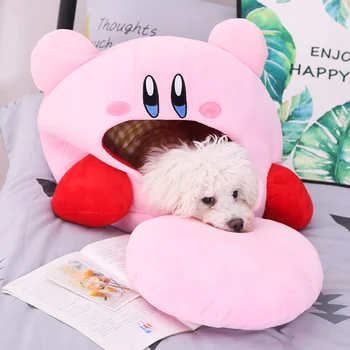 50cm Kirby Lækkert Blødt Sove Pude Cap Kawaii Anime Spil Kirby Sove Pude Pude Blød Pet Hus Dukke Legetøj Kreativ Gave