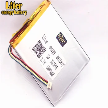 1,0 MM 5pin stik 357595 4000mah 3,7 V lithium-polymer-batteri i tablet pc-genopladeligt batteri 19053
