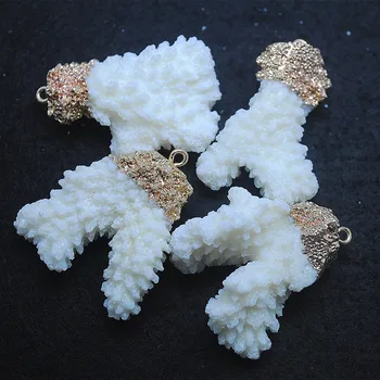 1 STK natur hvid coral vedhæng fra deep sea oprindelige koraller størrelse 30-40mm for kvinder vedhæng gøre godt for din DIY resultater