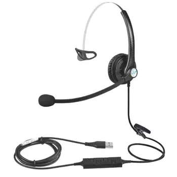 Telefon Headset Call Center Noise-Cancelling Trafik, Headset, USB-Port, Headset Til Computer, Bærbar PC