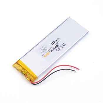 Lithium-ion genopladelige batteri 373689 1700mAh for Kina Note5 Klon n9200 MTK Android Smart Phone 19105