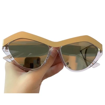 Brand Designer Goggle Solbriller Kvinder Acetat Stel Spejl solbriller oculos de sol UV400