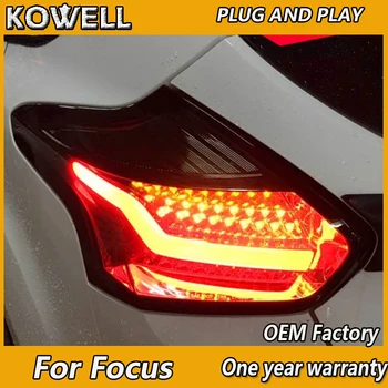 KOWELL Bil Styling for Ford Focus 2 baglygter 2016 2017 2018 LED baglygten bageste bagagerummet lampe dække kørelys+signal+bremser+reverse