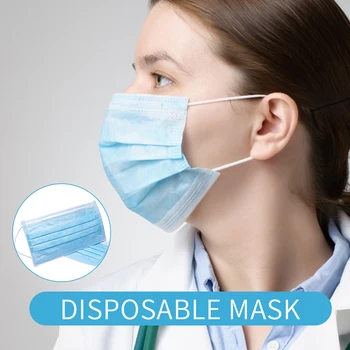 Medicinsk Maske Disponibel Kirurgiske Masker Ikke-vævede 3-Lags filter Åndbar Voksen Ansigt Maske Anti Pollution Hvid Blå Sort Maske