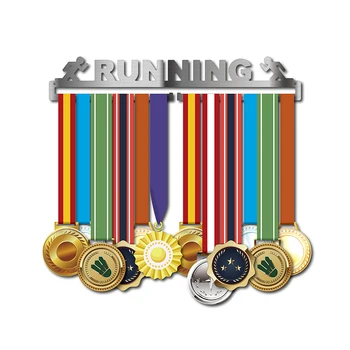 Kører medalje bøjle i Rustfrit stål medalje indehaveren Sport medalje vise bøjle for runner