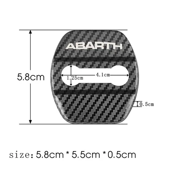4stk Auto Carbon fiber mønster dørlås Dække Sagen for Fiat abarth 500L 500X Viaggio Ottimo Bravo bil tilbehør