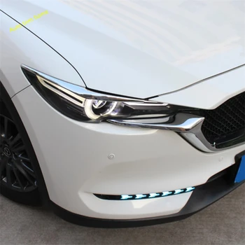 Lapetus Foran Hovedet Lys Lampe Blinke Øjenbryn Strip Dække Trim Passer Til Mazda CX-5 CX5 2017 2018 2019 2020 Auto Tilbehør