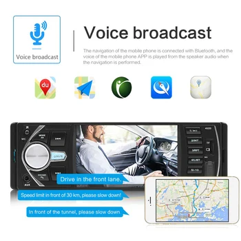 VODOOL 4,1 tommer Bil Radio 1 din Auto Audio Bil Stereo FM Bluetooth, AUX-Indgang bakkamera MP5 Subwoofer Radioer I Streg Hoved