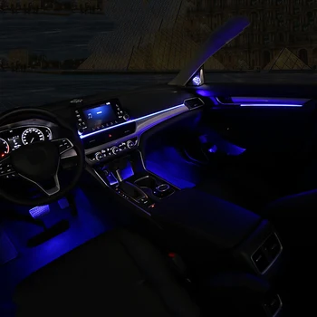 PMFC Omgivende Atmosfære, Lys LED Indvendige Døre Lampe på instrumentpanelet Fods Blå/64 Farver For Honda Accord/Inspirere 2018 19 20