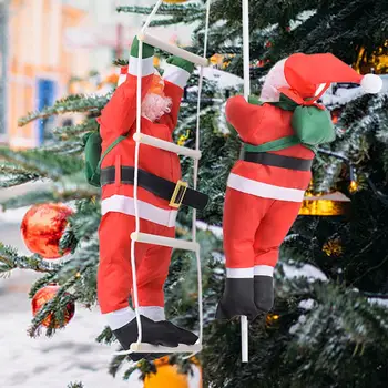Nye julepynt 50CM stigen/reb klatring Santa Claus vedhæng ferie scene, dekoration hjem juledekoration