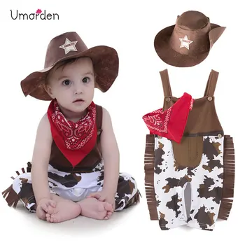 Umorden Cowboy Ko Kostume Dreng Rompers til Baby Drenge Barn Spædbarn, Halloween, Jul, Fødselsdag Cosplay Fancy Kjole