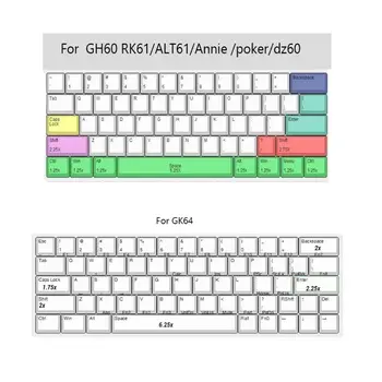 Dye-Sublimation Mekanisk Tastatur Søde Tasterne PBT-OEM-Profil Keycap For GH60 GK61 GK64 Tastatur