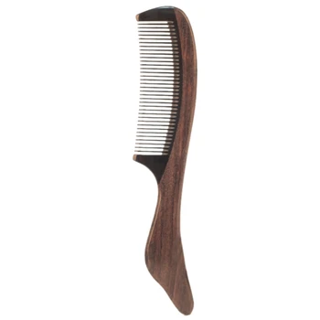Ebony Horn Kam Anti-Statisk Hoved Børste Sundhed Udsøgt Træ Kam Hår Styling Værktøj Hair Brush