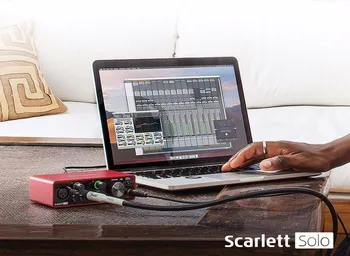 Fremme Focusrite Scarlett Solo 3rd gen 2 input 2 output USB audio interface til lydkort professionel Mikrofon til optagelse 19236