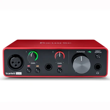 Fremme Focusrite Scarlett Solo 3rd gen 2 input 2 output USB audio interface til lydkort professionel Mikrofon til optagelse