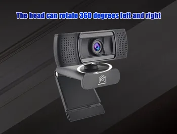 Webcam 1080P, HDWeb Kamera med Indbygget HD-Mikrofon USB-Plug n Play Web-Cam, Widescreen Video