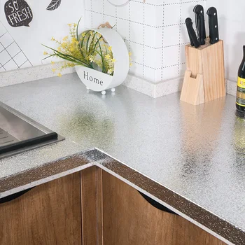 Aluminium Folie Klistermærker Køkken Gadgets og Tilbehør Selvklæbende Tapet Mærkat for Kogepladen Desktop Oilproof Vandtæt
