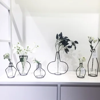 Moderne og Kreative Nordiske Strygejern Vaser Planter Reoler Dekoration Hjem Blomst Håndværk Desktop dekoration Ikebana blomsterdekorationer