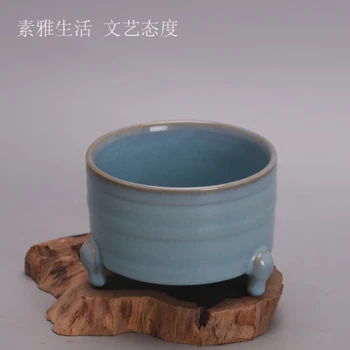 Jingdezhen antik porcelæn (Tianqing glasur SANZU pande og sang, Ruc ovn) folk samling