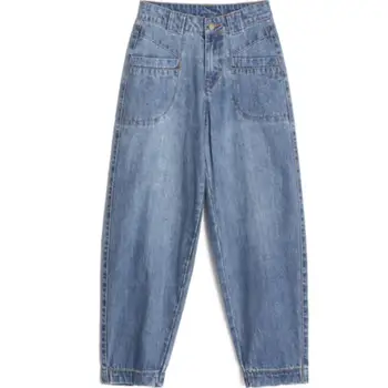 Boyfriend Bukser til Kvinder Casual Jeans, Casual Vintage Harem Bukser Kvindelige Plus Size 7XL 19281