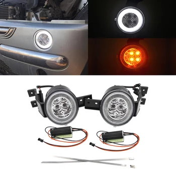 Clear /Røget Hvid/Gul LED-blinklys Indikator Halo Ring Lys For Mini Cooper R50 R52 R53 S